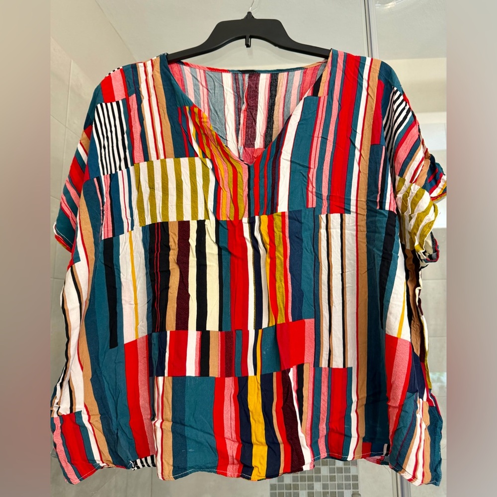 Colorful Striped Women's Top